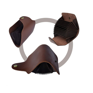 Cartera de hombre de piel auténtica cosida a mano personalizada Cartera de piel auténtica de moda de color personalizado para servicio OEM de hombre - Product Image 3