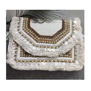 Bolsos de Mensajero de mano con cuentas hechos a mano de diseñador de mujer India estilo bohemio bolsos de fiesta de compras de noche gran capacidad al por mayor - Product Image 5