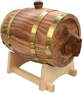 Giá Rẻ 1.5L Sồi Lão Hóa Thùng Whiskey Thùng Nhà Rượu Vang Xô Whiskey Thùng Cho Rượu Vang Rượu Vang Và Rượu Ánh Sáng Màu Vàng - Product Image 4