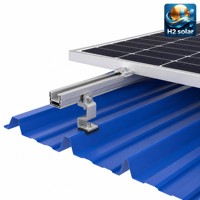 H2 Solar Nicht-Durchdringendes Metalldach-Solarklemmsystem Hakenklemme EPDM Wasserdicht Thailand C&I