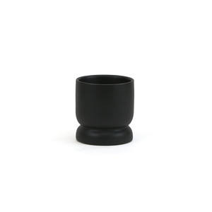 COB7404BK - ชามเซรามิกสีดำทรงโมเดิร์นขนาดเล็ก - 4 นิ้ว (กว้าง) x 4.25 นิ้ว (สูง) - Product Image 1