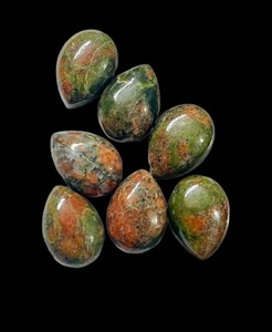 Natural Unakite Jasper Cabochon Loose Gemstone for Jewelry Making Oval Shape <b>Healing</b> <b>Crystal</b> Wholesale Supplier - Product Image 1