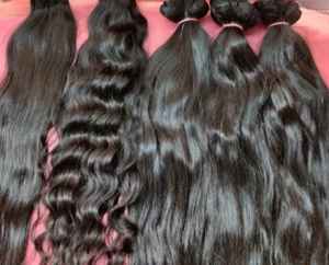 Extensions de cheveux humains Remy non transformés du temple naturel indien Prix compétitif de style vagues droites crépues brésiliennes - Product Image 4