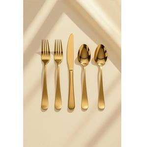 Juego de Cubiertos de acero inoxidable con acabado plateado, brindando lujo, brillo y clase inigualables a bodas y cenas elegantes - Product Image 4