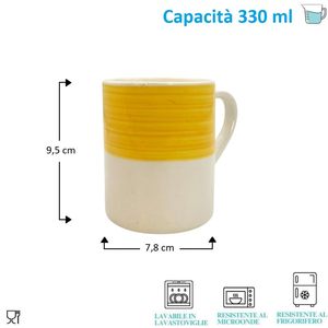 Multicolore 330ml porcellana tazze Set di 3 impugnatura ergonomica per tè e caffè - Product Image 2