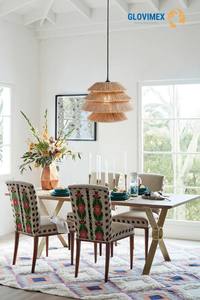 Top Vente Produit Bambou Jute Corn Husk Tissé Abat-Jour Lampes Décor À La Maison Durable Conception Personnalisée Restaurant Hôtel Décor - Product Image 4