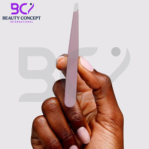 Pinces à épiler pour sourcils de qualité supérieure, 3 pièces, couleur rose, acier inoxydable, pointe pointue - Product Image 4