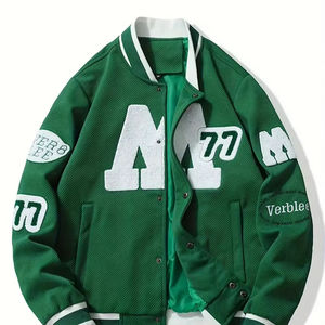 Vestes d'université légères sur mesure pour hommes Nouveau dernier style avec col montant en toile respirante surdimensionnée Meilleur logo Veste - Product Image 1