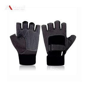 Gants d'entraînement enveloppes de poignet élastiques dos ouvert ventilé absorbant les chocs néoprène rembourré Protection professionnelle respirant - Product Image 4