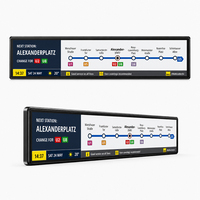 Écran publicitaire pour bus, moniteur LCD étiré de 28,6 pouces, lecteur d'annonces pour transports publics