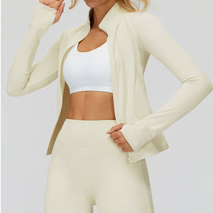 Chaquetas Personalizadas con Logotipo para Mujer, Ajuste Entallado, Top Deportivo para Entrenamiento, Chaqueta de Manga Larga con Cremallera Completa, Ropa Deportiva para Yoga - Product Image 3