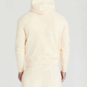 Meilleure vente Sweat à capuche pour homme hiver chaud tissu polaire Design gaufré couleur unie imprimé uni teint Technique Sweat-shirt - Product Image 5