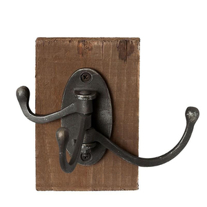 Furniture Modern Bathroom White Hook Wine Red Wood Hanger for Cloths Solid Metal <b>Wooden</b> Wall Hooks - Product Image 3