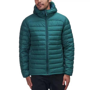 Veste matelassée à capuche en duvet bleu sarcelle pour hommes manteau d'hiver extérieur léger pour la randonnée et le camping vêtements de mode vestes matelassées pour hommes - Product Image 6