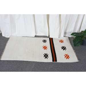 Alfombra de área grande clásica turca Vintage 18x34ft blanco negro bohemio diseño de retazos lana Material látex para pasillo de cabecera - Product Image 2