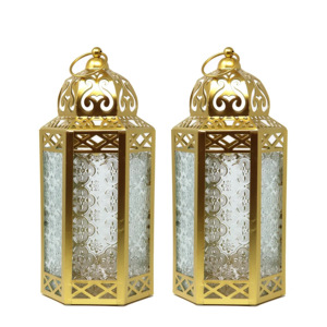 ตะเกียงโลหะแบบโมร็อกโกคลาสสิก โคมไฟแก้วสีสันลายดอกไม้ ปรับแต่งได้ ใช้ตั้งโต๊ะและแขวนได้ - Product Image 1