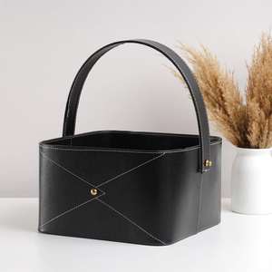 Cesta de Almacenamiento de Diseño Moderno, Multifuncional, Hecha a Mano, de Cuero Decorativo de Primera Calidad, Alta Calidad a Bajo Costo - Product Image 1
