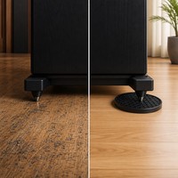 Patins de protection antidérapants en caoutchouc alvéolé pour meubles, patins ronds pour pieds de tables, bureaux et mobilier de magasin de musique