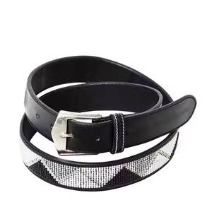 Ceintures équestres en cuir pur pour dames de haute qualité ceintures de taille en cuir uni de qualité supérieure cavaliers féminins or élégant - Product Image 3