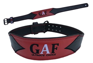 Cinturón de gimnasio de entrenamiento de acero ajustable Unisex GAF, correa de elevación de cuero con logotipo personalizado, equipo de Fitness estable a la venta - Product Image 2