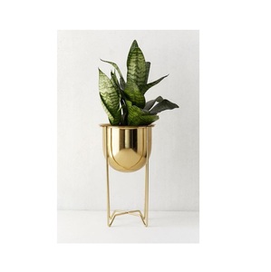 Maceta de metal de hierro decorativa antigua, nuevo diseño hecho a mano con soporte a precio razonable - Product Image 2