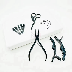 Kit de Herramientas para Extensiones de Cabello de Alta Calidad y Durabilidad, Alicates y Cinta Adhesiva Sostenibles, Gancho de Bucle, Caja de Clips, Agujas, Peine - Product Image 4