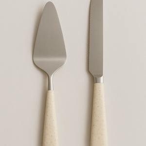 Meilleure vente, ensemble de couteaux pour serveur de gâteaux polis miroir, outil élégant pour dessert de mariage en acier inoxydable, ustensiles de cuisson modernes de haute qualité - Product Image 3