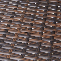 Ensemble de meubles d'extérieur en fer durable, 3 pièces, meubles de patio, coussins doux, table en verre, cour, jardin, balcons, pelouses, marron