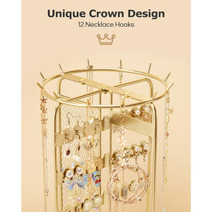 Soporte organizador de joyería escalonado único con múltiples estantes para varios accesorios disponibles a granel - Product Image 4