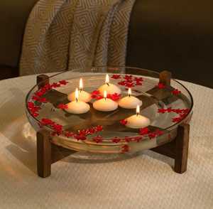 Ensemble de 6 bougies flottantes pour mariages, décoration flottante pour la maison, collection élégante de bougies flottantes - Product Image 1