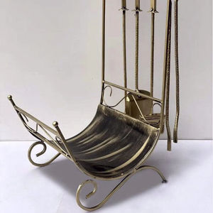 Classic Design <b>Fireplace</b> <b>Tool</b> Set of 4 Piece With Integrated Log Racks Includes 4 <b>Tools</b> Poker Shovel Brush for Indoor & Outdoor - Product Image 1