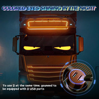 Panel de Pantalla LED Flexible Programable de 16*96 LED, 120*595mm, Luces LED Ojos de Demonio para Autos, Camiones, Parabrisas
