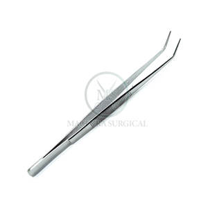 แหนบทันตกรรมสแตนเลสแบบใช้มือระดับมืออาชีพพร้อมปลายกันลื่นสำหรับการยึดจับที่ปลอดภัยและงานฝีมือที่แม่นยำ - Product Image 1