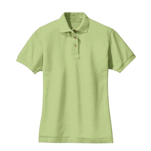 Camiseta de Manga Corta Verde para Mujer, Color Sólido, Informal, de Poliéster/Algodón, Lona de Alta Calidad, Logotipo Personalizado, 220/240g, Corte Regular - Product Image 3