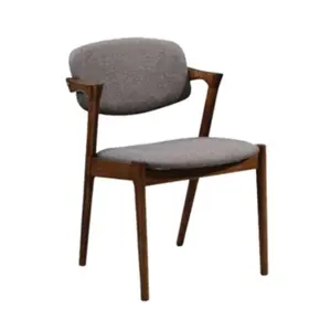 Bestes Produkt Teakholz Massivholz und Stoff Esszimmerstuhl moderne einfache Designs Esszimmermöbel neue Herstellung neue Mode
