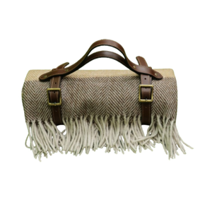 ผ้ามัสตาร์ดลายก้างปลาและผ้าห่มสีน้ำตาลธรรมชาติที่มาใหม่จากผู้ผลิตอินเดีย - Product Image 1