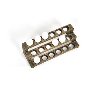 Porte-oeufs en bois Ferme Porte-oeufs en bois empilable Stockage d'oeufs frais - Product Image 5