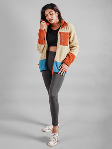 Chaqueta de Invierno para Mujer, Forrada de Lana, con Bordado, Polar, 100% Poliéster, Transpirable, Reversible, Ecológica, de Secado Rápido - Product Image 3