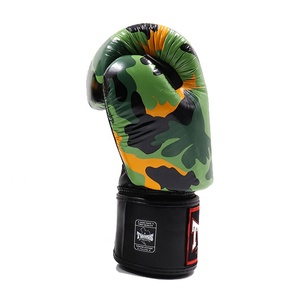 Nouveaux gants de boxe pour jumeaux à imprimé camouflage, en cuir de vache véritable, gants d'entraînement de sparring, vente en gros, gants de Muay Thai bon marché - Product Image 6
