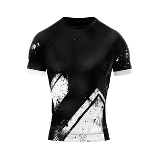 เสื้อเชิ้ตผ้าซาตินรัดรูปผ้าสแปนเด็กซ์ผ้าซาตินสำหรับฝึกโต้คลื่นพิมพ์ลายดิจิทัลผลิตจากโพลีเอสเตอร์ - Product Image 2