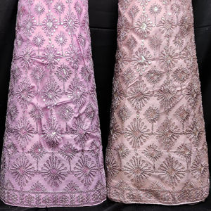 Lehenga choli สุทธิดีไซเนอร์ด้วยการปักเลื่อมหนัก3เมตรที่มีการตกแต่งที่มีไหวพริบและขอบบัตติสำหรับผู้ซื้อจำนวนมาก - Product Image 5