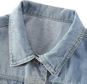 Veste en jean femme manches longues veste en jean boutonnée pour femme vêtements en coupe régulière et surdimensionnés avec - Product Image 4