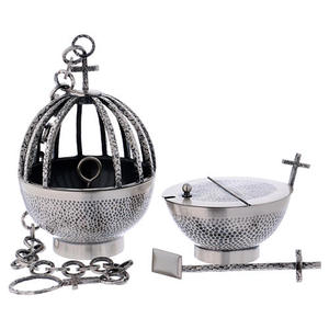 Turíbulo Aromático de Plata con Cadena, Turíbulo Religioso de Plata de Primera Calidad Utilizado en Rituales de Adoración en la Iglesia, Incensario, Quemador de Incienso Nuevo - Product Image 4