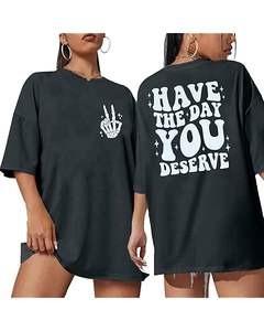 เสื้อยืดผู้หญิงคอกลมแขนสั้นลำลองผ้าคอตตอนสวมใส่สบายตัวเลือกสำหรับสวมใส่ทุกวัน - Product Image 4