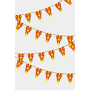 Party <b>Banners</b> Macedonian Triangular <b>Banners</b> for Celebrations - Product Image 1