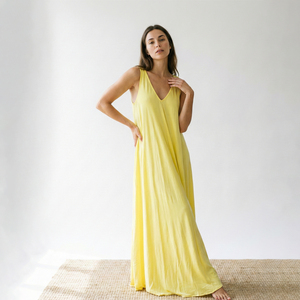 Maxi Dress Italy - Elegant Linen Summer Style Maxi Dress Italy - Elegant Linen Summer Style