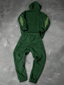 ชุดวอร์มออกกำลังกายผู้ชาย ผ้าฟลีซ 100% ผ้าฝ้าย ไซส์ใหญ่ เสื้อฮู้ดดี้และกางเกงขายาว สำหรับผู้ชาย พร้อมดีไซน์ตามสั่ง - Product Image 5