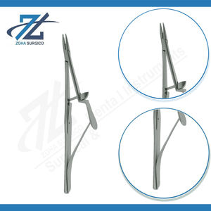 Porta Agujas Manual de Alta Calidad, 140 mm, Acero Inoxidable, Instrumentos Quirúrgicos, Certificado CE, Reutilizable para Cirugía General - Product Image 3