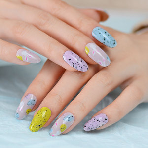 Autocollants pour ongles en gel semi-durcis personnalisés pour Pâques, motif lapin et œuf, longue durée, gel UV, vente en gros - Product Image 2