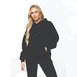 เสื้อฮู้ดแขนค้างคาวของผู้หญิงผ้าฝ้าย100% ถักสำหรับฤดูหนาว2025ปรับแต่งได้ - Product Image 1